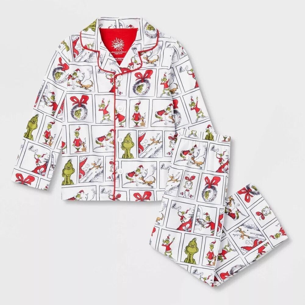 Dr. Seuss Grinch Pajamas Pant Shirt Set Family Christmas 18 months New